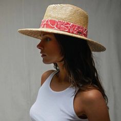 Brand New With Tags! Size Xs Meet Your New Sunny-Day Date. The Joanna Is A Wheat Straw Hat Woven With Light Stiffness And Finished With A Grosgrain Band. A Wide Brim Adds Extra Sun Protection On All Sides, Making This A Must For Blue Sky Soires. 10 Cm / 4" Brim 100% Wheat Straw Powerful 50+ Upf Coverage From Harmful Ultraviolet Rays Grosgrain Band Metal Headwear Plaque Adjustable Velcro Strap Under Interior Sweatband Red Straw Hat For Spring, Adjustable Red Straw Hat, Red Straw Hat For Vacation, Red Straw Hat For Summer, Red Summer Hat For Beach Season, Red Casual Panama Hat For Summer, Casual Red Panama Hat For Summer, Fitted Bohemian Panama Hat For Vacation, Casual Toquilla Straw Hat