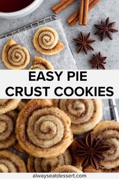 Turn leftover pie dough into chai spice pie crust cookies! These easy spiraled cookies with cinnamon sugar and chai spice are buttery, flaky, and fun to make with kids. Pie Dough Cookies, Leftover Pie Dough, Leftover Pie Crust, Sugar Pie Crust, Cookies With Cinnamon, Cookie Dough Pie, Pie Crust Cookies, Leftover Pie, Easy Pie Crust