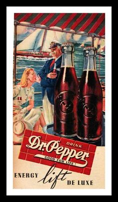 an advertisement for dr pepper's energy drink