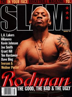 the cover of slam magazine featuring a man with tattoos on his chest and arms crossed