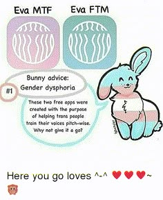 the bunny is sitting next to an empty thought bubble with text above it that reads, here you go loves a