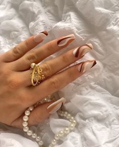 Brown Acrylic Nails, Infinity Nails, Brown Nails Design, Brown Nails, Acrylic Nails Coffin, Square Acrylic Nails, Stick On Nails, Minimalist Nails