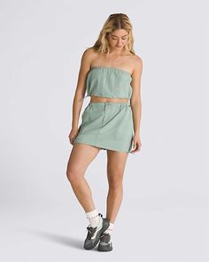 Riley Nylon Mini Skirt Trendy Non-stretch Solid Color Mini Skirt, Sporty Solid Mini Skirt With Built-in Shorts, Sporty Mini Skirt With Moisture-wicking, Sporty 4-way Stretch Mini Skirt, Casual Green Non-stretch Mini Skirt, Mom Shoes, Vans Store, Vans Logo, Retro Aesthetic