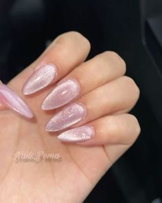 #cateyegel #cateyegelpolish #naildesign #pinknailideas Birthday Nails Cat Eye, Light Pink Cateye Nails, Cat Eye Ideas Nails, January Cat Eye Nails, Cat Eye Gel X Nails, Pink Cat Eyes Nail, Baby Pink Cat Eye Nails, Nails Acrylic Cat Eye, Pink Cat Nails