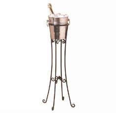 American Metalcraft WICS34 Champagne Stand, Wrought Iron Champagne Stand, Champagne Display, Cooler Stand, Bucket Cooler, Champagne Bucket, Wine Bucket, Metal Working Projects, Champagne Buckets, Restaurant Supplies