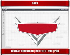 an image of a car logo on a computer screen with the words instant cut files svg