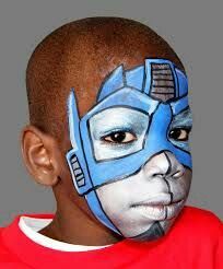 Rescue bot face paint Transformers Party, Christmas Face Painting, Transformer Party, Monster Inc, Face Paint Makeup, Scary Halloween Costumes