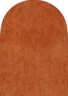 an orange area rug on a white background with room for text or image in the center