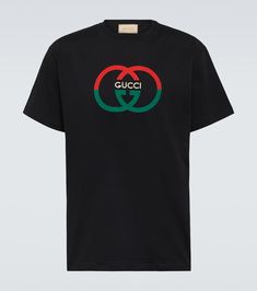 Find GUCCI Interlocking G Cotton Jersey T-shirt on Editorialist. Material: 100% cotton. Care instructions: machine wash at 30 degrees. Made in Italy. Designer color name: Black/Mc. Collar: crewneck. Relaxed fit. Big Tshirt, Color Names, Jersey T Shirt, Color Design, Care Instructions, In Italy, Mens Shirts, Relaxed Fit, Gucci