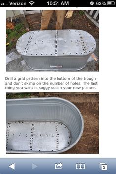 an image of a metal tub with holes in it