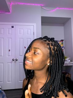 Jada Hairstyles, Short Knotless Box Braids, Knotless Braids Bob, Short Knotless Braids, Short Knotless, Cornrows Braids For Black Women