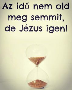 an hourglass with sand in it sitting on top of a white table next to a quote