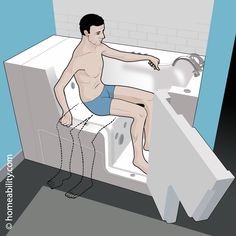 a man sitting in a bathtub with his legs crossed