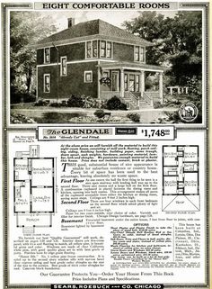 an old house is featured in the catalog for sears's floor plans and prices