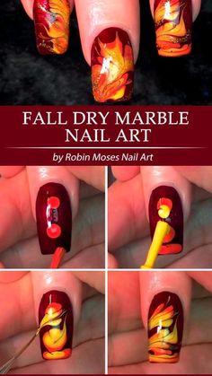 Super Easy Nail Designs, Nail Designs Diy, Nail Designs Easy Diy, Easy Nail Designs, Unghie Nail Art, Marble Nail Designs, Nail Art For Beginners, Marble Nail Art, Nail Art Designs Diy