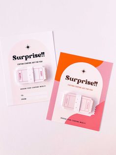 there are two pins that say surprise