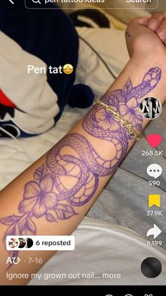 a person with a tattoo on their arm