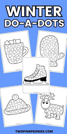 Text that says winter do-a-dots below are mock ups of the do-a-dot pages. Activity For Toddlers, Winter Preschool, Paper Plate Crafts, Easy Activities, Activity For Kids