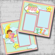 Dream Big Girl - 2 Premade Scrapbook Pages - EZ Layout 5388 | eBay Premade Scrapbook Layouts, Baby Scrapbook Pages, Scrapbooking Layouts Baby, New Year Fireworks, Kids Scrapbook, Premade Scrapbook, 12x12 Scrapbook, Printed Pages, Scrapbook Page Layouts