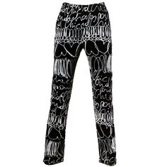 Vintage soft velour pants with a "Cheap & Chic" scribble print. Details: Unlined Side Zip and Hook Closure Marked Size: I 42/ US 8/ GB 10/ F 38/ D 38 Color: Black/ Light Gray Fabric: Velour Label: Cheap and Chic by Moschino Measurements: Waist: 26" Hips: Up To 40" Front Rise: 11" Back Rise: 14" Inseam: 30" Total Length: 39" Moschino Vintage, Patterned Trousers, Patterned Pants, Velour Pants, Vintage Trousers, Zipper Pants, Pants Vintage, Vintage Soft, Print Pants