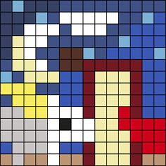 an image of a colorful mosaic with squares