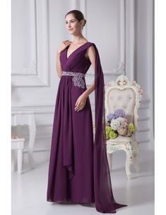 Shop best price deep v beading waist grape chiffon bridal party dress in floor length online. Free Shipping and Custom-made. Pro since 2009. Purple V-neck Bridesmaid Evening Dress, Elegant Purple Chiffon Evening Dress, Purple Chiffon Prom Dress, Purple Chiffon Maxi Dress For Prom, Purple V-neck Chiffon Party Dress, Purple Chiffon Maxi Dress For Evening, Purple Chiffon Dress For Wedding, Purple Chiffon Bridesmaid Evening Dress, Purple Chiffon Wedding Dress