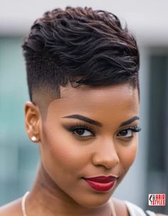 Short Hairstyle Women African American, Natural Hair Haircuts Shape, Shirt Hair Chubby Face, Heart Shaped Face Hairstyles Black Women, Boy Cut For Women Round Faces, Short Mohawk Hairstyles For Black Women, Natural Hair Short Cuts For Black Women, Female Fade Haircut Black Women, Short Tapered Natural Hair