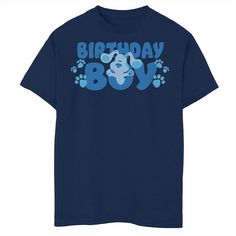 The birthday boy will love wearing this Boys Blue's Clues Blue Paw Prints Birthday Boy Husky Graphic Tee. FEATURES Crewneck Short SleevesFABRIC & CARE Cotton/Polyester Machine wash Imported Size: L HUSKY. Color: Navy. Gender: male. Age Group: kids. Material: Cotton Blend. 2nd Birthday Shirt, Blue's Clues, Blues Clues, Boys Graphic Tee, Boy Tees, Paw Prints, Boy Blue, Birthday Boy, Clue