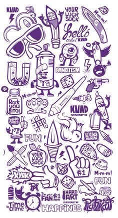 an image of various stickers on the back of a white sheet with purple ink