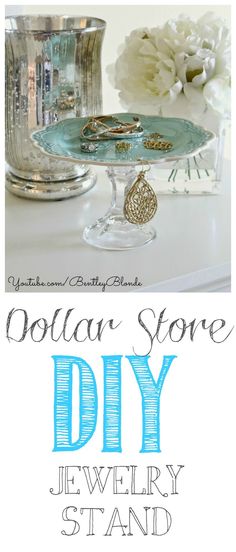 the dollar store diy jewelry stand