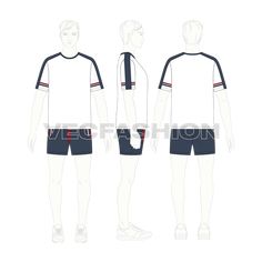 Mens Summer Tracksuit Sporty Short Sleeve Sets For Sports Events, White Short Sleeve Sports Sets, White Sporty Crew Neck Sets, Casual White Sets For Sports Events, White Cotton Sports Sets, White Cotton Sets For Sports Events, Summer Tracksuit, Flat Sketches, Sweat Shorts