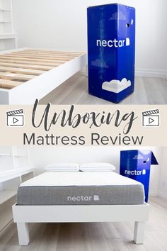 the nectar mattress is in front of a box