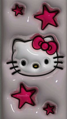 an image of hello kitty with stars on it