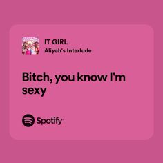 It Girl Aliyah's Interlude, Song Lyric Captions Baddie, Self Love Lyrics, Aliyah Interlude, Aliyah's Interlude, Lyric Lockscreen, Pink Spotify, I Have 3 Sides, Music Widget