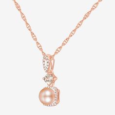 Pearl Type: Cultured Freshwater PearlsJewelry Closure: Spring Ring ClaspLink Construction: SolidSetting: Multi-SettingPearl Size: 8-8.5mmMetal Color: Rose ToneChain Length: 18 InchPendant Length: 22mmPendant Width: 10mmMetal: 14k Rose Gold Over SilverChain Construction: RopeCare: Wipe CleanStone Type: 35 Lab Created SapphireAuthenticity: Dyed PearlsBirthstone: June BirthstoneNecklace Type: Pendant NecklacesCountry of Origin: Imported Anniversary Rose Gold Necklace With Pearl Pendant, Fine Jewelry Rose Gold Necklace With Pearl Pendant, Rose Gold Pearl Pendant Necklace In Fine Jewelry, Rose Gold Round Necklace With Pearl Pendant, Rose Gold Pearl Pendant Necklace Fine Jewelry, Rose Gold Pearl Pendant Necklace For Formal Occasions, Formal Rose Gold Necklace With Pearl Pendant, Formal Rose Gold Pearl Pendant Necklace, Pearl Types