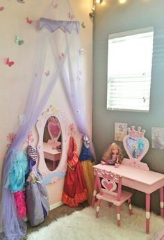 Dress Up Corner, Toddler Bedroom Girl, Girls Playroom, Big Girl Bedrooms, Princess Bedroom, Toddler Girl Room, Future Room, Princess Room