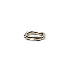 Perfectly shaped, as if by water. Irregular wavy band with mirror finish and perfect weight. Solid 14k Yellow Gold Size 6.5 in stock. Handmade in NYC Bryn Walker, Michael Michaud, Rebecca Overmann, Pink Soap, Wave Ring, Leather Design, Fire Opal, Sales Gifts, Ring Earrings