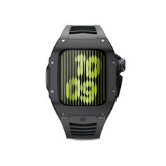 Racing Sport Collection - Apple watch 45 mm - Golden Concept Apple Watch Cases Functional Black Wear-resistant Apple Watch Band, Functional Black Apple Watch Band, Modern Wear-resistant Watch Bands For Outdoor, Modern Wear-resistant Outdoor Watch Bands, Modern Outdoor Wear-resistant Watch Bands, Black Chronograph Watch With Rectangular Dial, Modern Black Matte Finish Watches, Black Wear-resistant Watch With Rectangular Dial, Modern Apple Watch Band For Outdoor