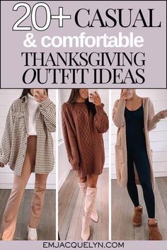 Cute Cozy Thanksgiving Outfit, Cold Weather Thanksgiving Outfit, Dress Like A Turkey Day, Cute Thanksgiving Outfits For Women Casual, Thanksgiving Ootd Outfit Ideas, Thanksgiving Outfits 2024 Women, Comfy But Cute Fall Outfits, Thanksgiving Outfits Casual Comfy, Cute Casual Outfits For Thanksgiving