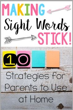 the cover of making sight words stick