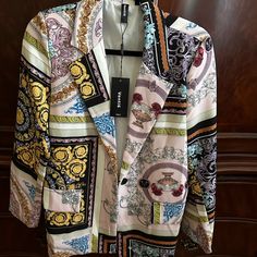 New Venetian Print Great Spring Colors Pink Printed Long Sleeve Outerwear, Pink Long Sleeve Blazer With Floral Print, Ralph Lauren Fall, Black White Blazer, Ralph Lauren Jacket, Plus Size Blazer, Green Blazer, Single Button Blazer, Twill Jacket