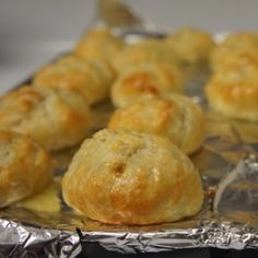 some food that is sitting on a pan and ready to be cooked in the oven