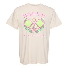 The Pickleball Social Club T-Shirt, must-have t-shirt to your pickleball collection and join the exclusive community of pickleball players who proudly wear the Pickleball Social Club T-Shirt. 6.1 oz./yd², 100% ringspun cotton, 20 singles Garment-dyed soft ring spun fabric Boxy fit, slightly cropped Topstitched, classic width, collar Taped neck and shoulders Twill label Sporty T-shirt For Pickleball In Summer, Sporty T-shirt For Summer Pickleball, Pickleball Graphic Tee With Screen Print, United Monograms, Long Sleeve Baseball Tee, Lilly Inspired, Matching Sets Outfit, Sweat Set, Top Makeup Products