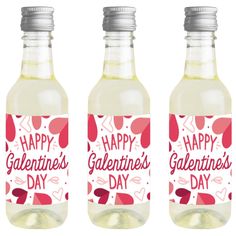 Big Dot Of Happiness Happy Galentine's Day - Mini Wine & Champagne Bottle Label Stickers - Valentine's Day Party Favor Gift For Women & Men Set Of 16 Galentines Ideas, Valentines Ideas For Her, Galentine's Party, Wine Bottle Stickers, Happy Galentines Day, Mini Champagne Bottles, Mini Wine Bottles, Champagne Bottle Labels, Decorated Bottle