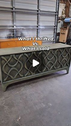 what i thrifted and what i sold is this old tv stand made out of metal?