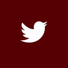 a white twitter logo on a red background