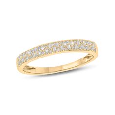 a yellow gold ring with white diamonds