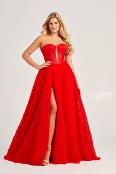 Red Prom Dress Formal Ball Gown, Embellished Skirt, A Line Evening Dress, Ellie Wilde