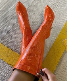 High Heeled Boots, Orange Aesthetic, Swag Shoes, Winter Trends, Shoe Closet