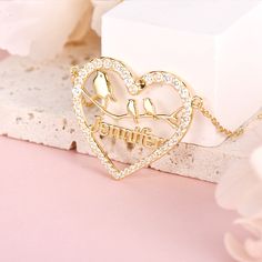 Material: Copper. Color: White Gold, Rose Gold, Gold. Process: Gold plated.  Chain Length: 14",16",18",20",22".  Recipient: Women, Mom, Wife, Girl Friend, Children.  Product Type: Personalized Jewelry.  Gift Type: Necklace.  Occasions: Valentine's Day, Mother's Day, Christmas, Birthday, etc.  Necklace Type: Necklace.  Brand: Silviax Jewelry. Metal Necklace For Mother's Day Anniversary, Rose Gold Metal Heart Necklace For Mother's Day, Rose Gold Metal Heart Necklace For Anniversary, Anniversary Rose Gold Heart Necklace, Metal Name Necklace For Anniversary On Valentine's Day, Valentine's Day Anniversary Metal Name Necklace, Personalized Metal Necklace For Valentine's Day, Valentine's Day Heart Clavicle Chain Name Necklace, Valentine's Day Heart-shaped Clavicle Chain Name Necklace